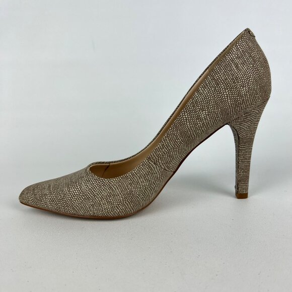 Nine West Womens Gwendle Pointy Toe Pumps Tan Snake Print Stiletto size 7 - Picture 6 of 15